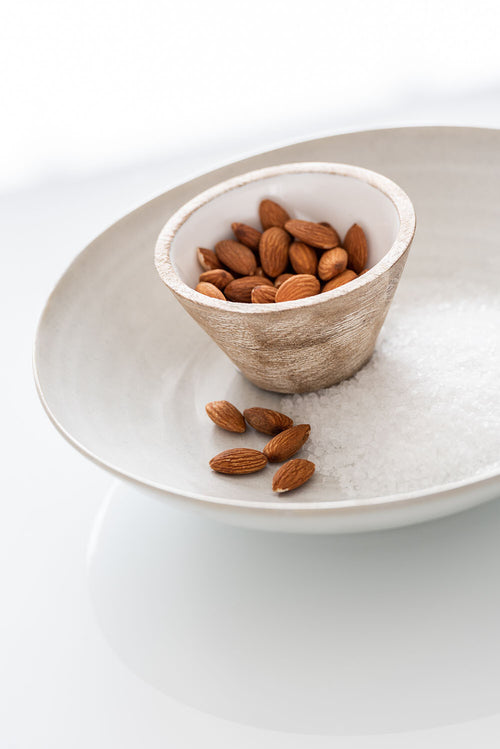 J-Line kom - hout - wit - small - 2 stuks - vtwonen shop