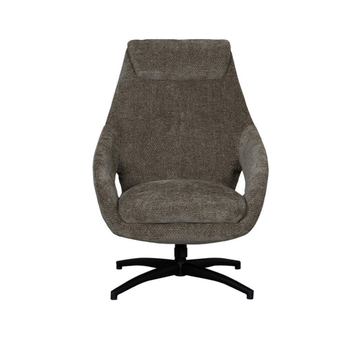 LABEL51 Draaifauteuil Maxwell - Groen/Zwart - 75x84x108cm