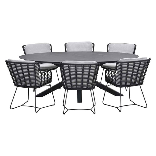 Garden Impressions tuinset Fabrice - Scot - Napoli grey - 230x115 cm - 7-delig - vtwonen shop