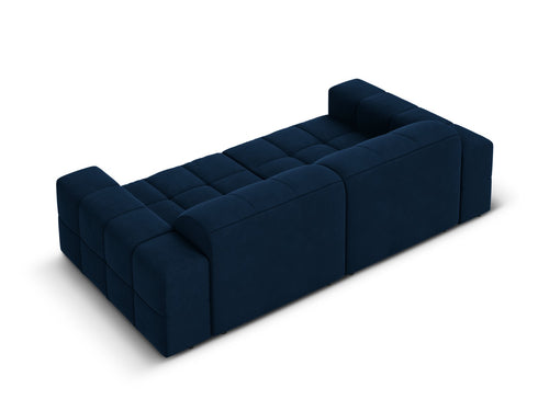 Cosmopolitan Design Bank Chicago 3-zits, flueel koningsblauw - 102x212x78cm