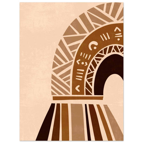 Artfulprints Poster Boho – Ethnic sunrise   - 30x40 cm - Bruin