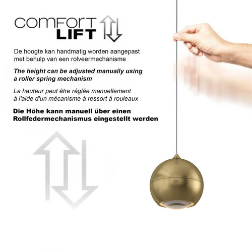 Artdelight hanglamp Miami - 1 lichts - 10  x  200   cm - goud - vtwonen shop