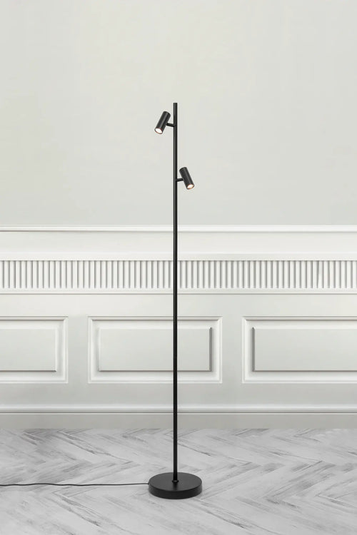 Nordlux Omari Vloerlamp - 2-lichts LED - 2700K - Zwart