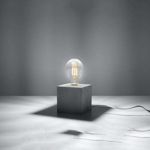 Sollux Lighting Tafellamp ARIZ beton - 10x10x10cm