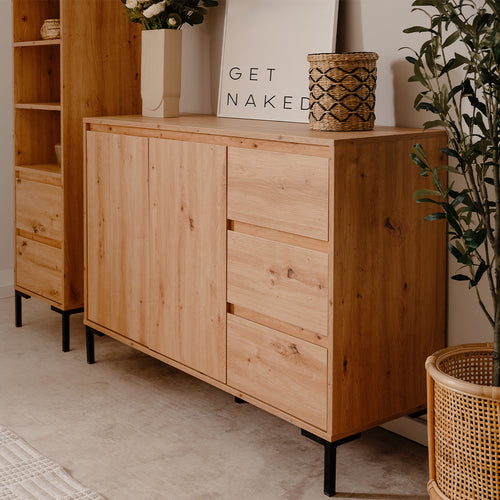 Calicosy - Buffet 2 deuren 3 laden en 1 plank PLOCK - 40x120x87 cm