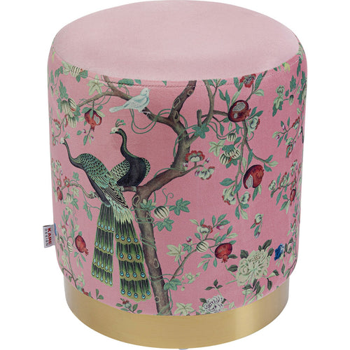 Kare Design Kruk Cherry pauw roos messing