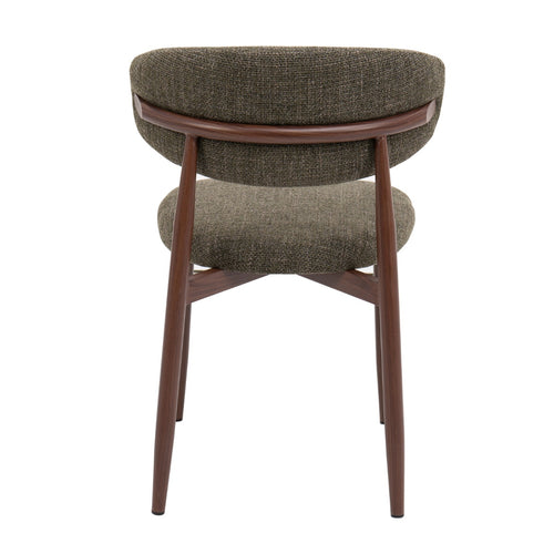 Giga Meubel Eetkamerstoel Alexia - Groen/Walnoot - Set van 2 - vtwonen shop