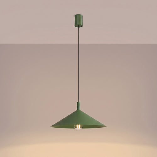 Sollux Lighting Hanglamp NOX 40 olijfgroen - 40x40x135cm