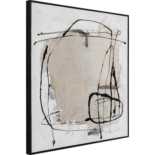 Kare Design Schilderij Frame Dust 100x100cm grijs - vtwonen shop