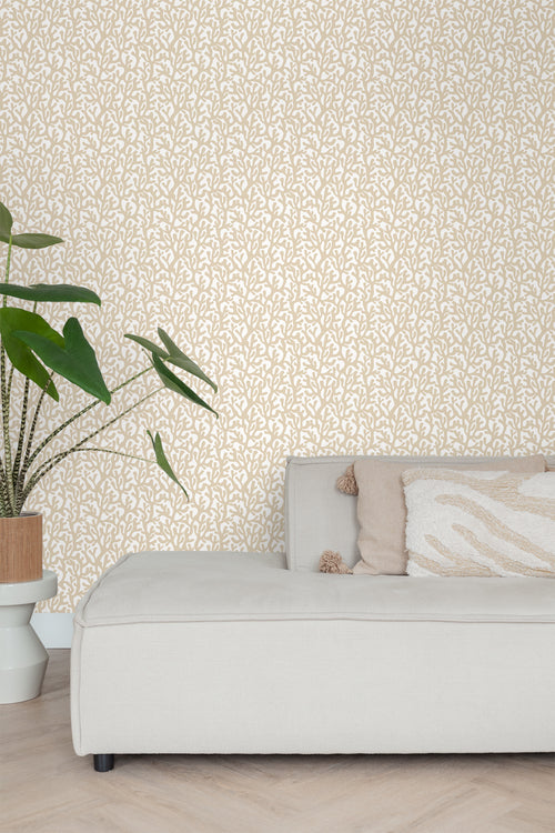 ESTAhome behang koraal beige en wit - 50 x 900 cm - 131009 - vtwonen shop