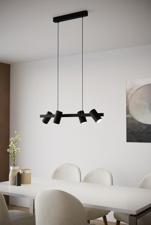 EGLO hanglamp Gatuela 1 - e14 - 76 cm - zwart - vtwonen shop