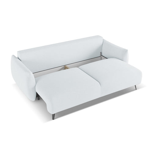 LaMiaSofa 3-zits slaapbank Genova - chenille stof - lichtblauw - 230x105x86