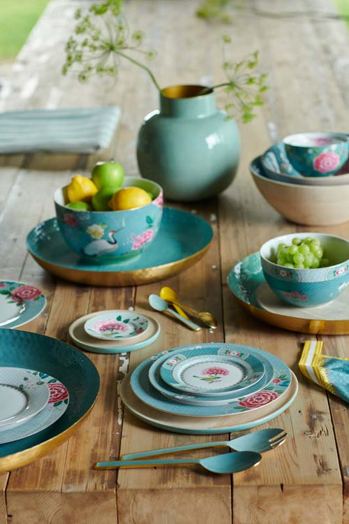 Pip Studio Blushing Birds Kommen - Servies - Set van 4 schaaltjes - Blauw - 12cm - vtwonen shop