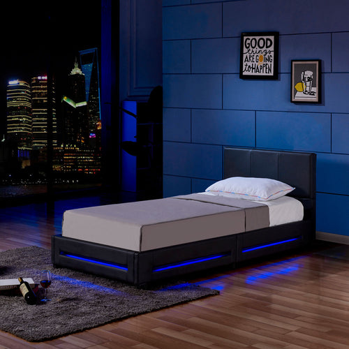 Home Deluxe LED bed ASTEROID Wit 90 x 200 cm