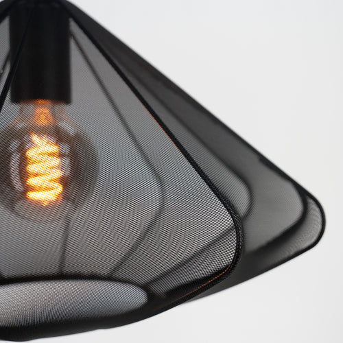 EGLO hanglamp Dolwen - e27 - ø 42,5 cm - zwart - textiel