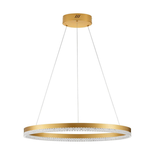 Nova Luce ADRIA Geïntegreerde LED-hanglamp in messing goud met Triac-technologie, dimbaar, 32W, 1920lm, 3000K