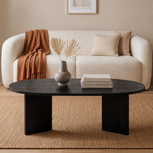 Calicosy - IRIS Ovale salontafel L119 cm - Kasjmier - 60x119x39,8 cm