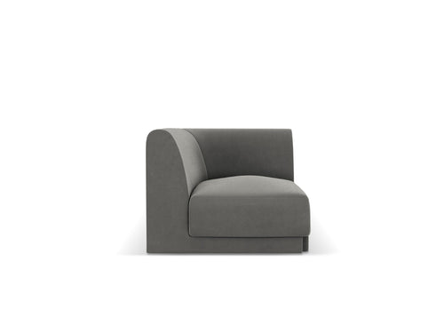 Micadoni - Hoekmodule "Miley" flueel lichtgrijs - 90x90x70cm