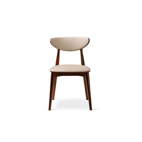 Set van 2 fluwelen stoelen Rina flueel beige amandel - 48x47.5x79cm