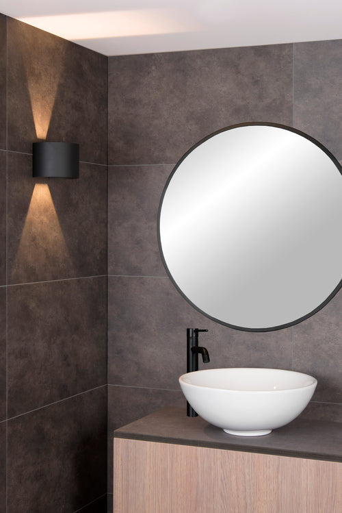 Lucide wandspot badkamer AXI - 2xGeïntegreerde LED - Zwart