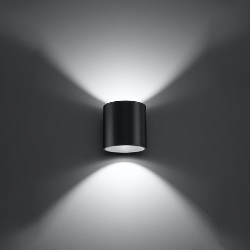 Sollux Lighting Wandlamp ORBIS 1 antraciet - 10x12x10cm
