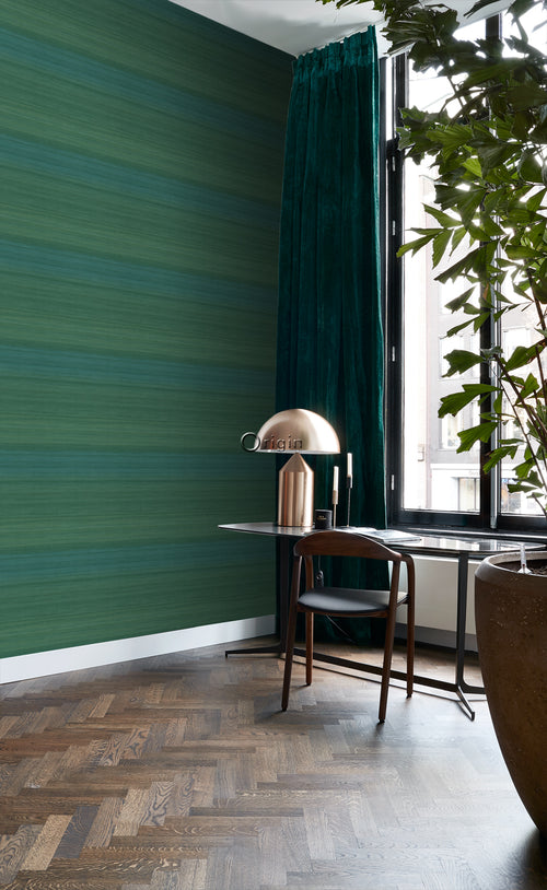 Origin Wallcoverings behang geweven structuur met kleurverloop zeegroen - 0,53 x 10,05 m - 347753 - vtwonen shop