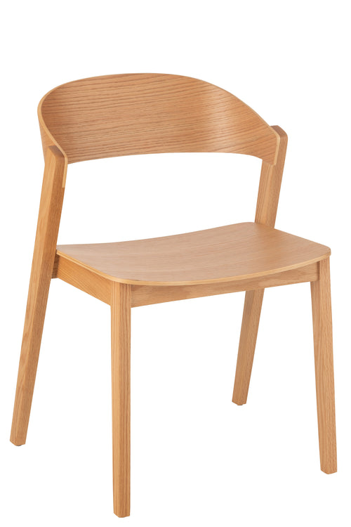 J-Line stoel Laga - eikhout/multiplex - naturel - vtwonen shop