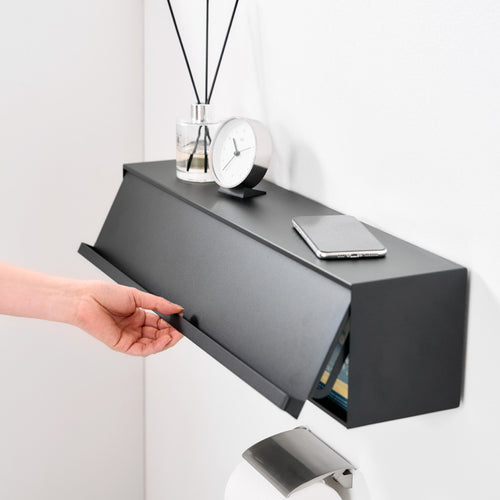 Yamazaki Tower Opbergvak wandmontage - Zwart - vtwonen shop