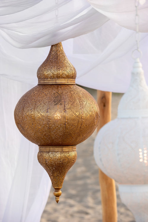 J-Line hanglamp Boor - metaal - goud - small
