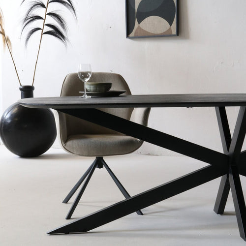 Giga Meubel Eettafel Jordan - Deens Ovaal - Mangohout - 160cm