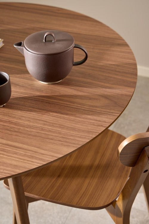 Rebellenclub eetkamertafel Roskilde - ø105 cm - Walnoot - vtwonen shop