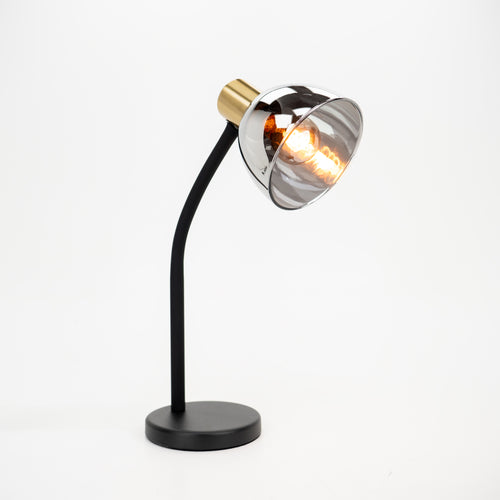 EGLO tafellamp Macere - bureaulamp - e14 - 34 cm - zwart/goud - vtwonen shop