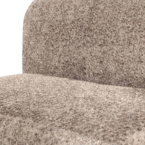 WOOOD eetbank 84 cm rugleuning Mojo Base - Wollig - Donkerzand - 83x84x76