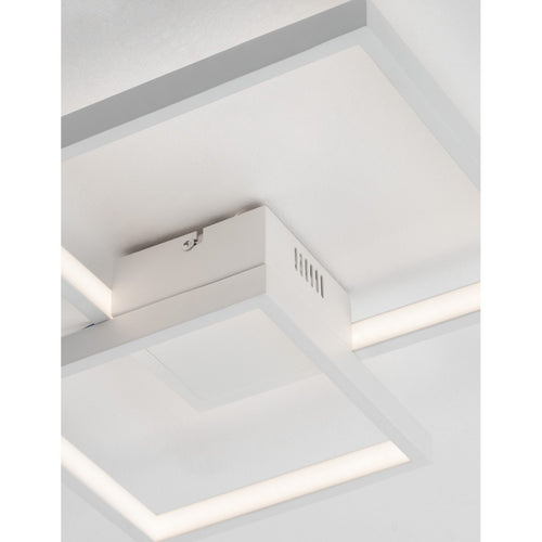 Merano Atlanta Geïntegreerde LED Semi Flush Light Wit Aluminium LED 25W 1600Lm 3000K