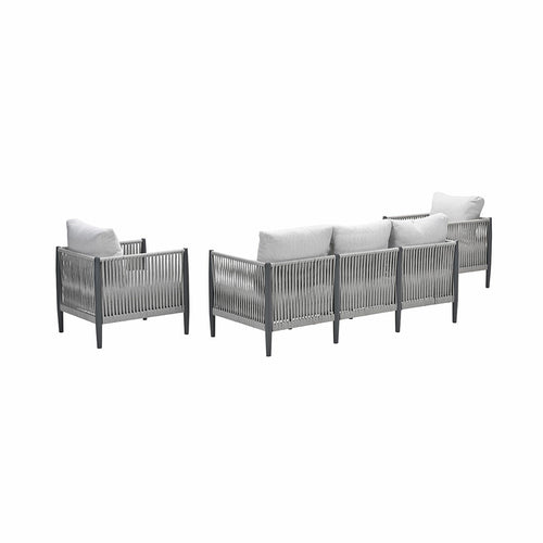 Diamo loungeset - 3-delig - carbon black - grey sand - valley sand