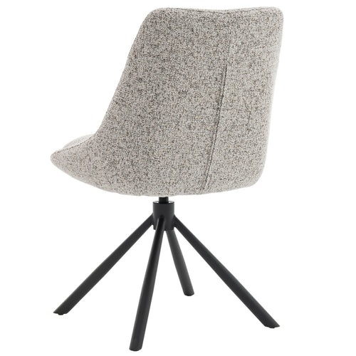 DÉJA Living Eetkamerstoel Malou - Beige/Zwart - Draaibaar - Set van 2 - vtwonen shop