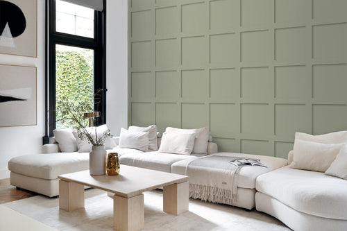 Origin Wallcoverings behang wandpanelen licht vergrijsd groen - 50 x 900 cm - 347955 - vtwonen shop