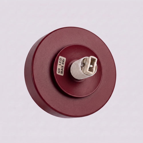 Sollux Lighting Wandlamp YOLI 1 bordeaux met schakelaar - 12x14x12cm