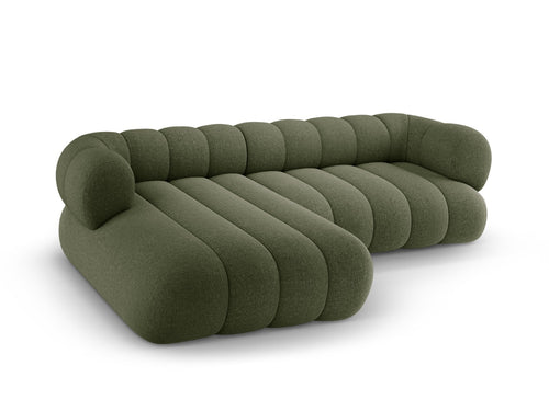 Cosmopolitan Design Hoekbank Koge 5-zits, chenille groente - 165x270x70cm