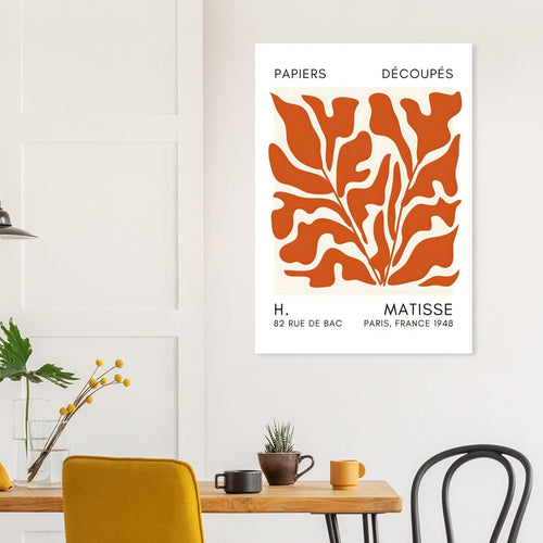 Artfulprints  Matisse – Seabed shapes orange   poster A4 21x29.7 cm - vtwonen shop