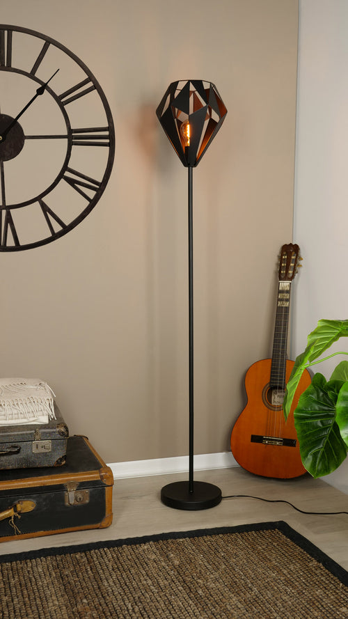 EGLO vloerlamp Carlton 5 - e27 - 152,5 cm - zwart