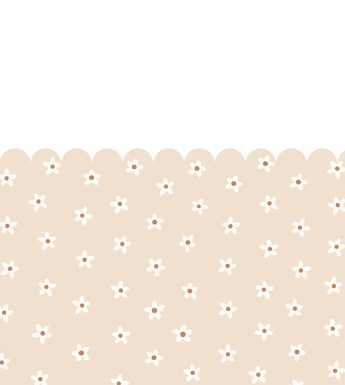 ESTAhome fotobehang madeliefjes beige - 2.5 x 2.79 m - 159594