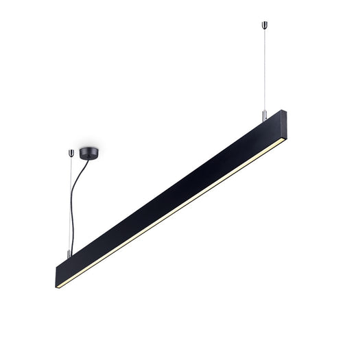 Decoratieve lineaire geïntegreerde hanglamp zwart, 4000K