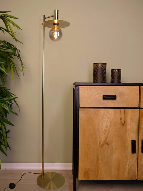 EGLO staande lampen Escandell - e27 - geelkoper - vtwonen shop