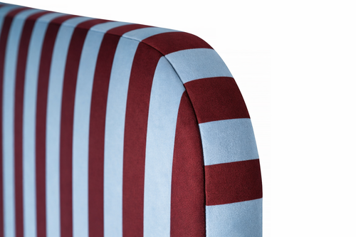 Gestoffeerd fluwelen hoofdbord met strepen 160x97cm