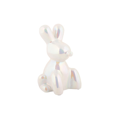 Present Time ornament Balloon Bunny - wit - 10x9x15cm - vtwonen shop