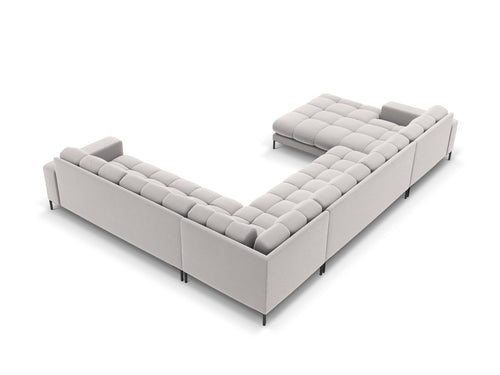 Cosmopolitan Design Panoramische hoekbank rechts Bali 7-zits, flueel, geld - 256x327x75cm