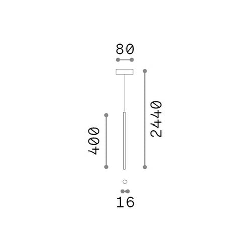Ideal Lux LOOK Vierkante, slanke hanglamp voor aan het plafond, wit, 1x LED 220lm 3000K