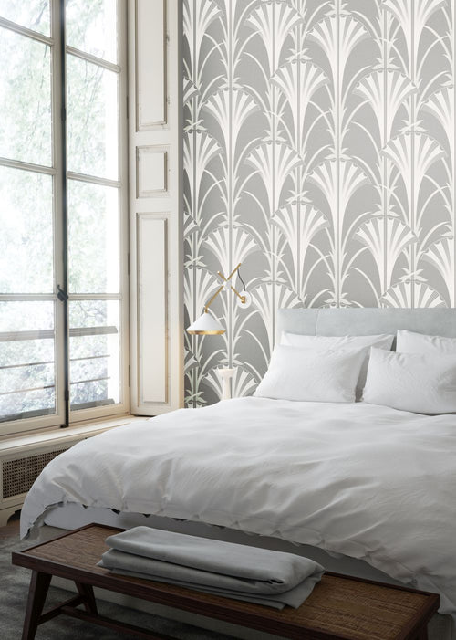 Masureel behang art deco motief grijs - 53 cm x 10.05 m - 630003 - vtwonen shop