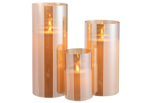 J-Line lamp blinkend - glas - goud -  large - LED lichtjes - vtwonen shop